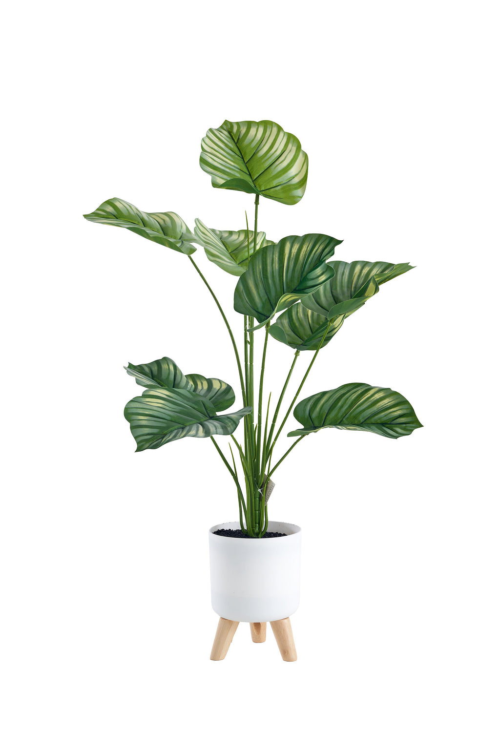 Pianta artificiale  con vaso treppiede