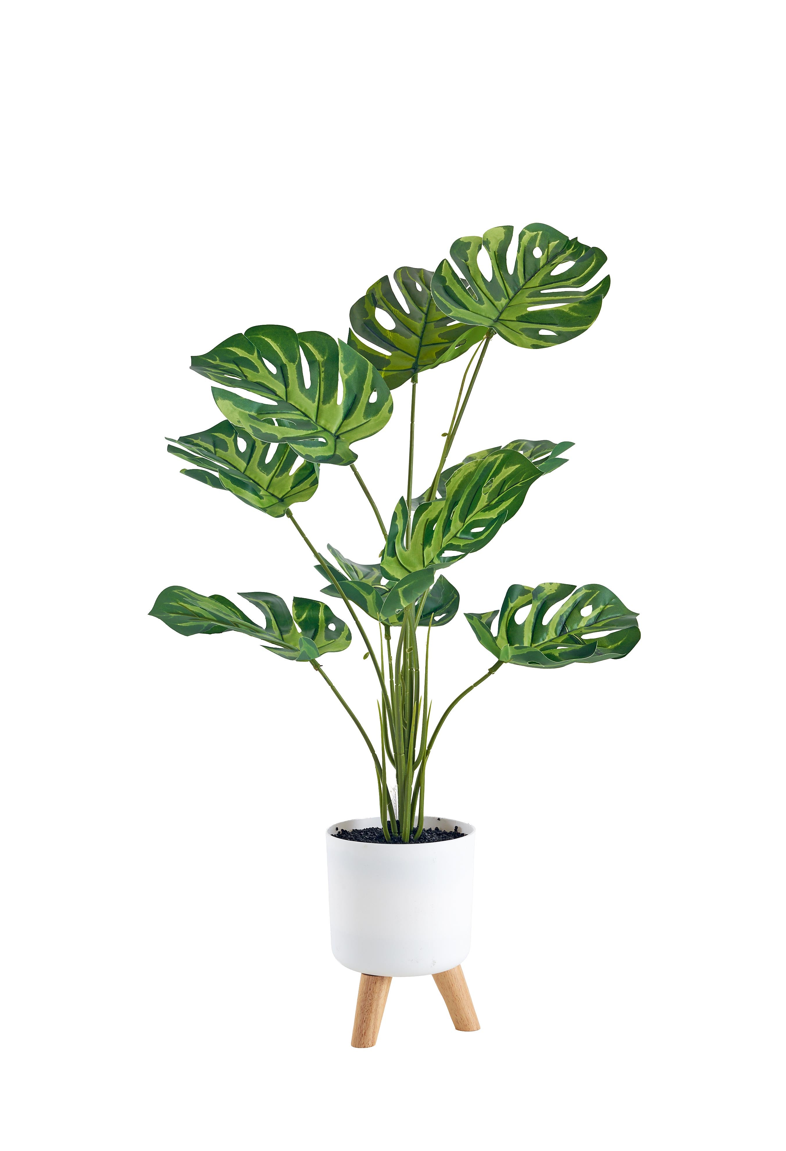 Pianta artificiale  con vaso treppiede