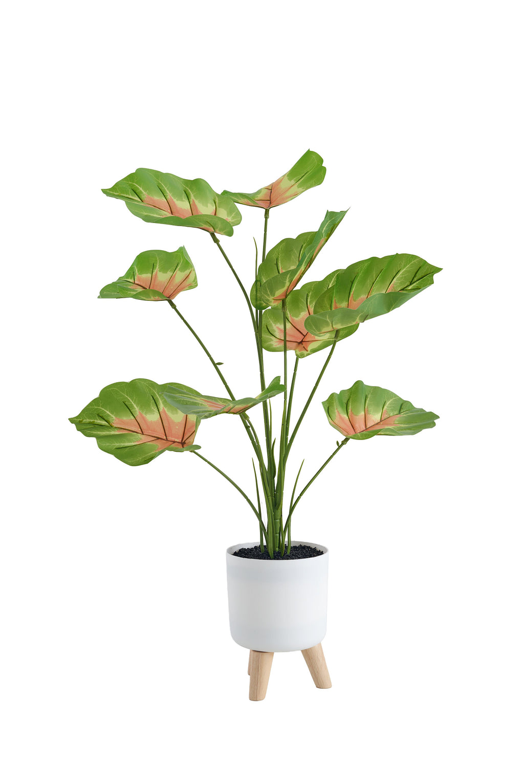 Pianta artificiale  con vaso treppiede