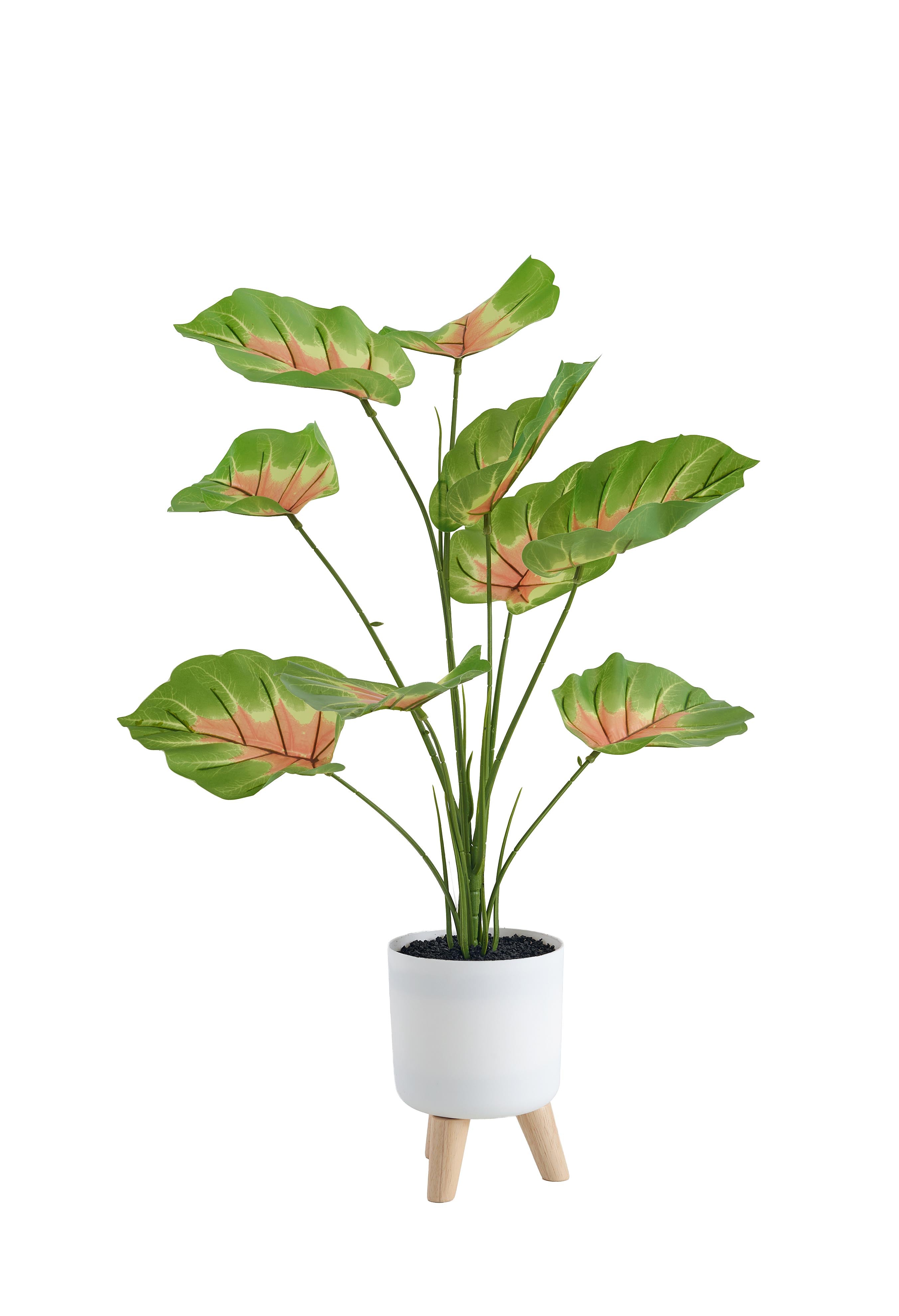 Pianta artificiale  con vaso treppiede