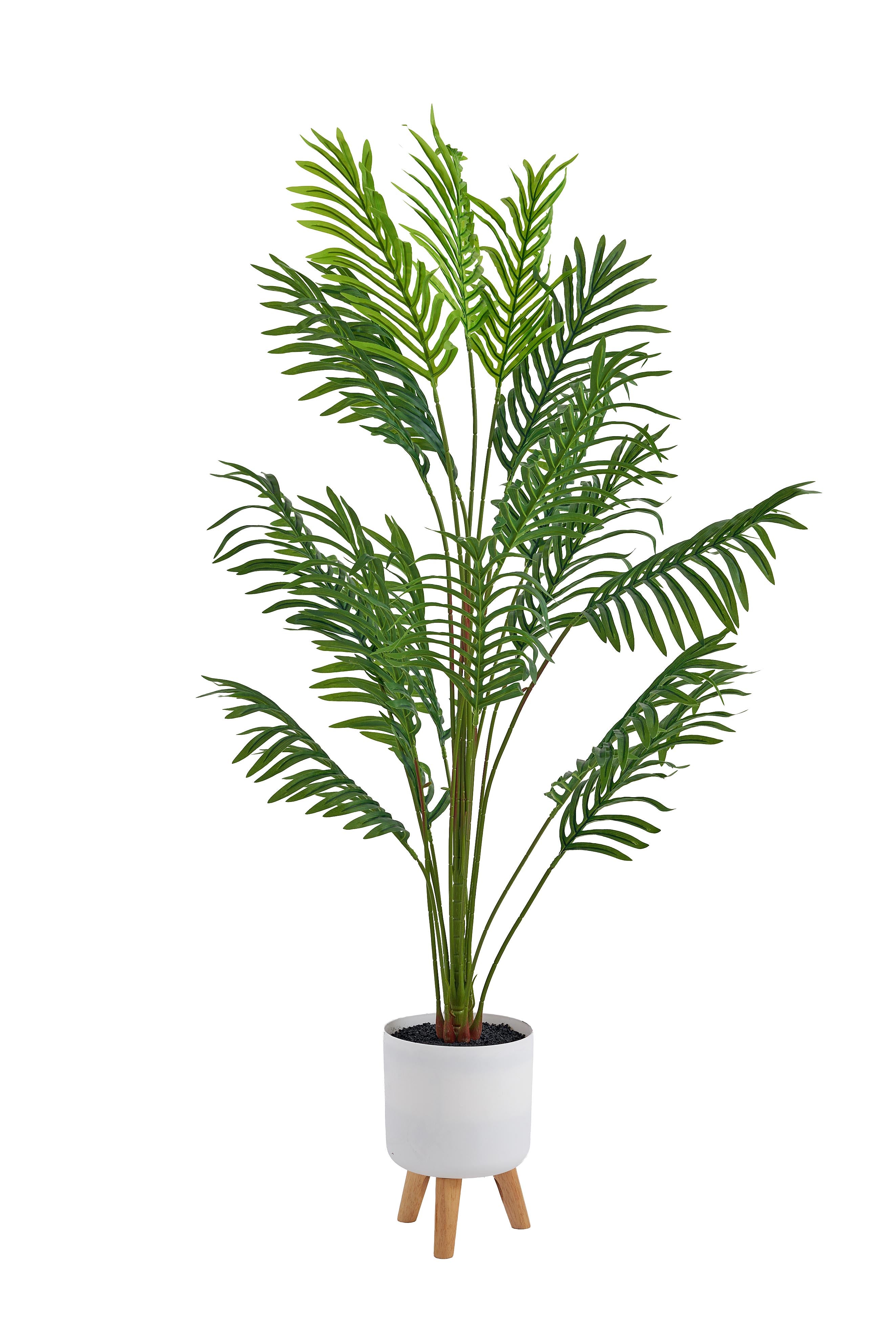 Pianta artificiale  con vaso treppiede