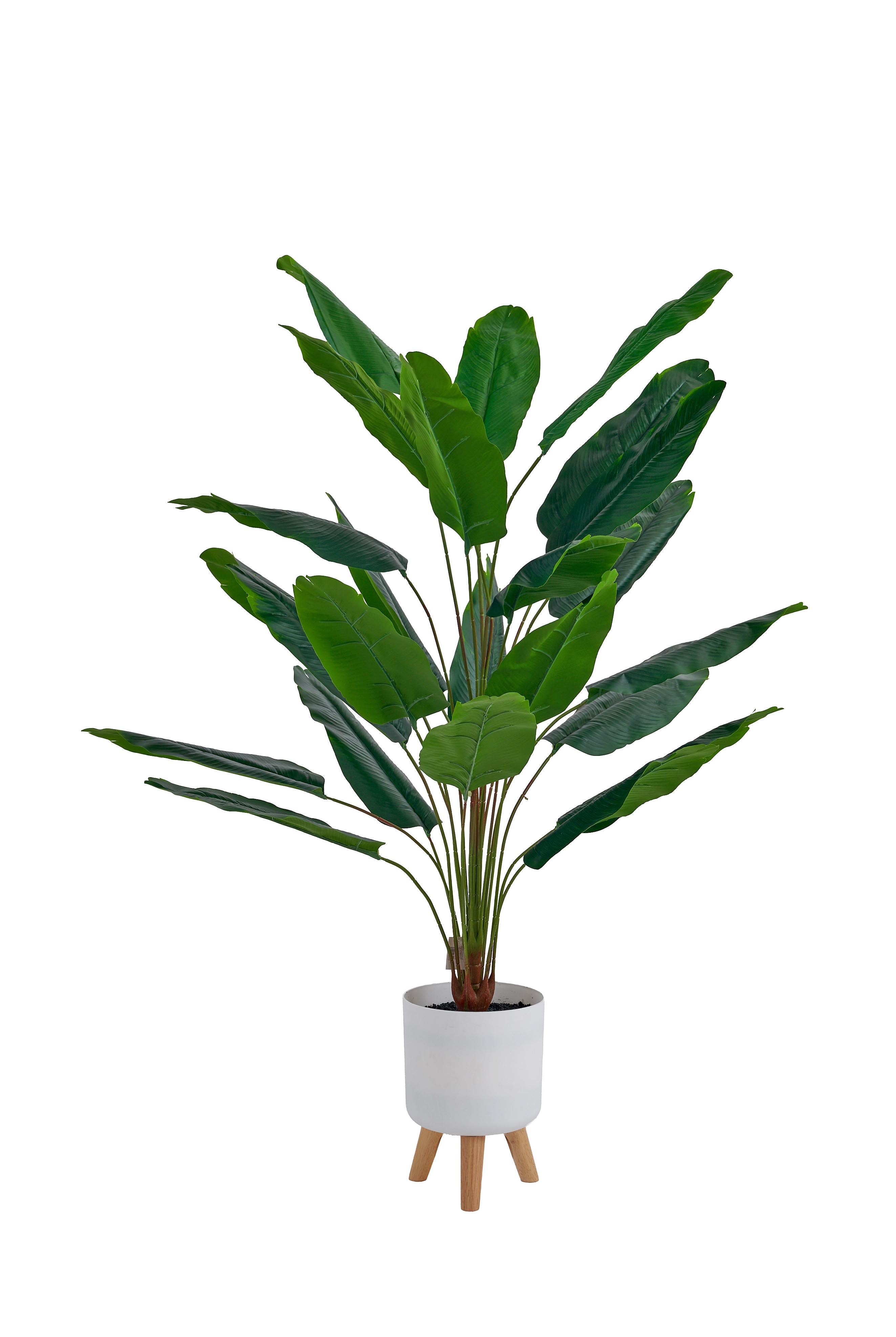 Pianta artificiale  con vaso treppiede